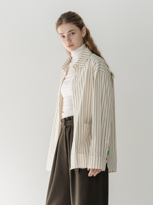 Striped overfit рубашка - stripe
