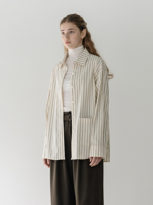 Striped overfit рубашка - stripe