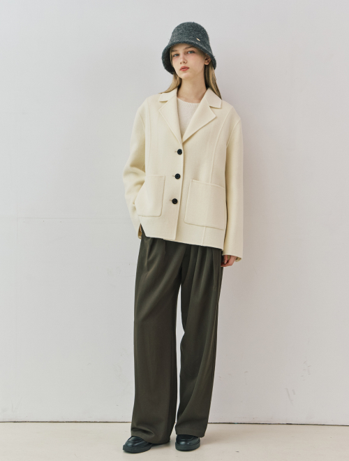 Pintuck belted wide брюки - коричневый