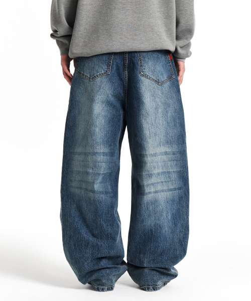 Faded Washing Wide Denim брюки (Indigo)