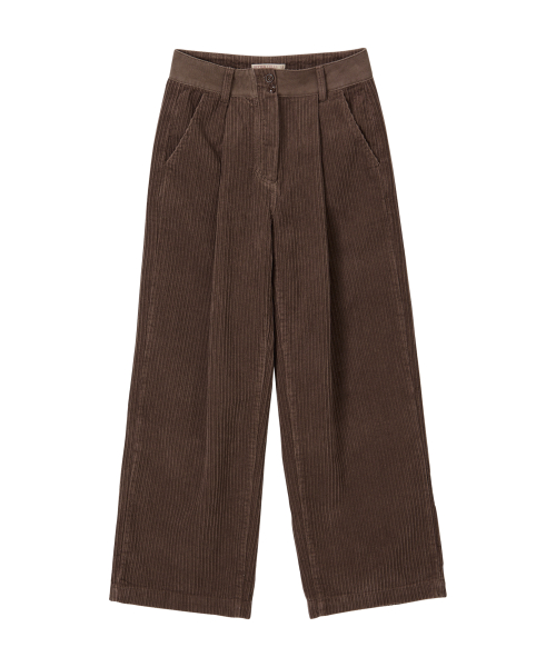 Широкие брюки Demi с защипами (Brown)