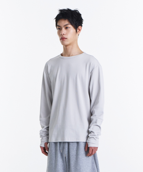 Loop Overlayer Long sleeve (Light Grey)