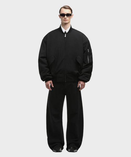 (U) Шерстяной бомбер BROAD BOMBER WOOL BLACK WOOL