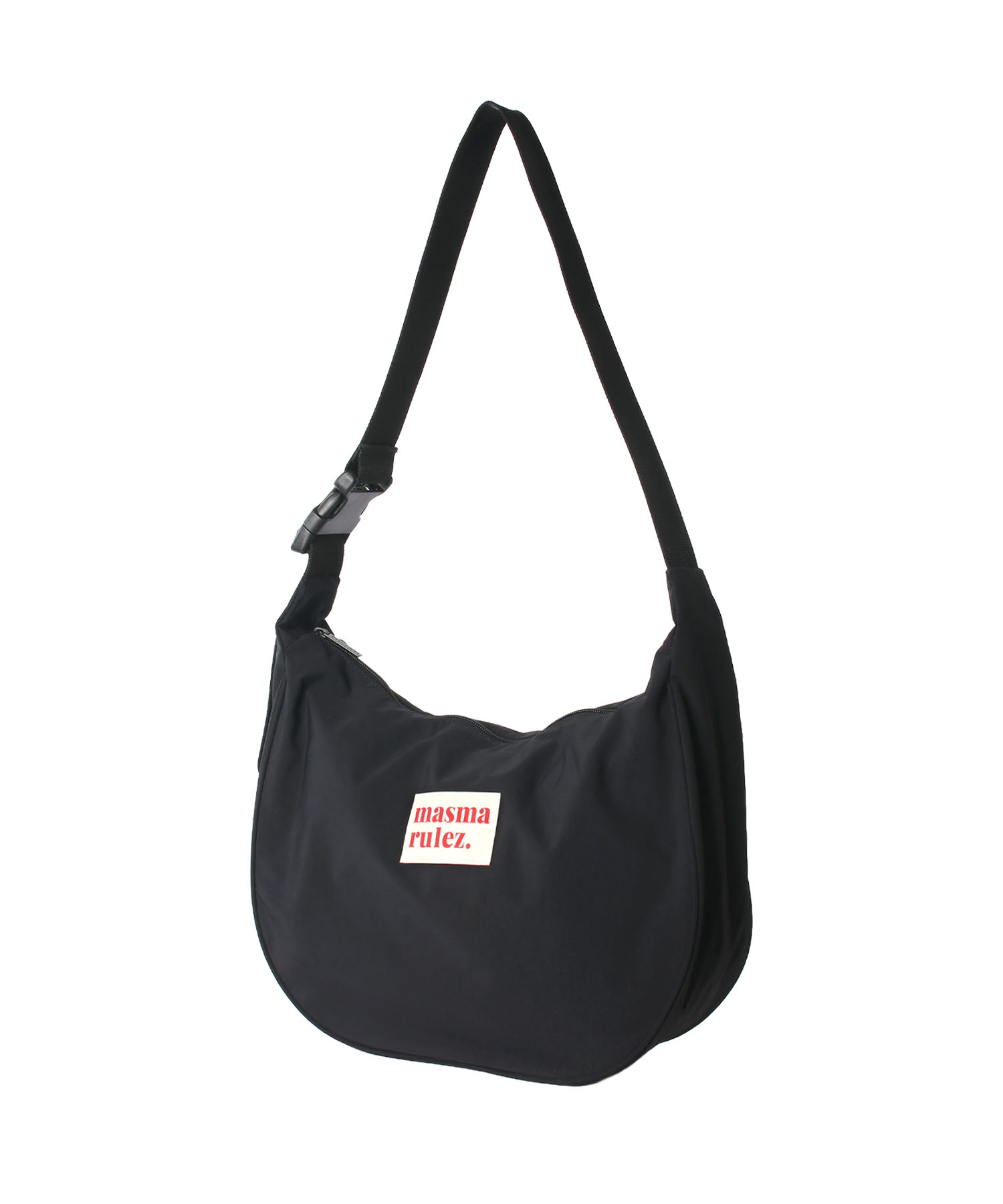 [SET] Halfmoon cross bag_black & Rabbit eco bag_Black flower & BB KEYRING SET