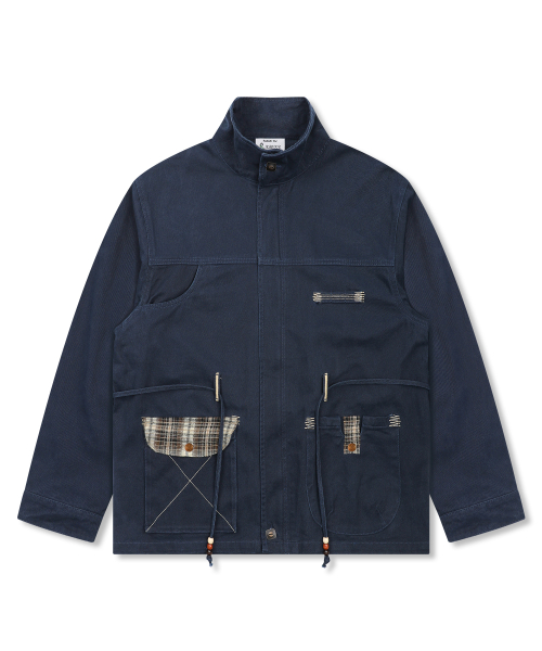 Хлопковый жакет в голубую клетку WXJ032 (NAVY)