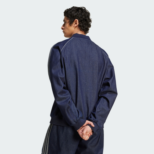 Джинсовая трек-куртка Superstar Loose - Indigo Denim / JX6461