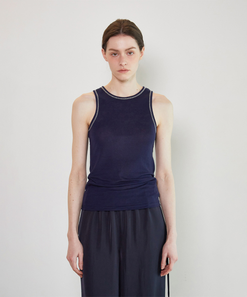 Тенсель майка-топ — Ivory, Black, Beige, Navy