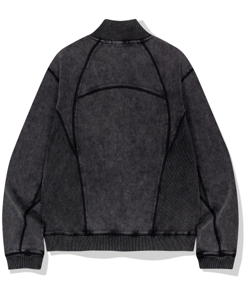 4 Symbol Pigment Incision High Neck Zip Up - чёрный