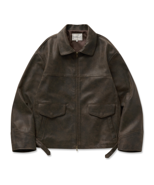 Vintage искусственная кожа свитер 14(Brown)
