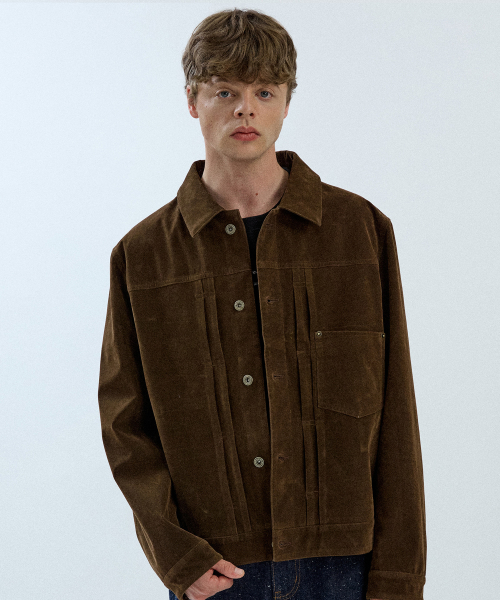 Suede Trucker куртка 10(Brown)