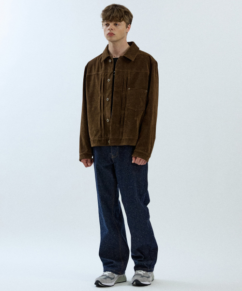 Suede Trucker куртка 10(Brown)