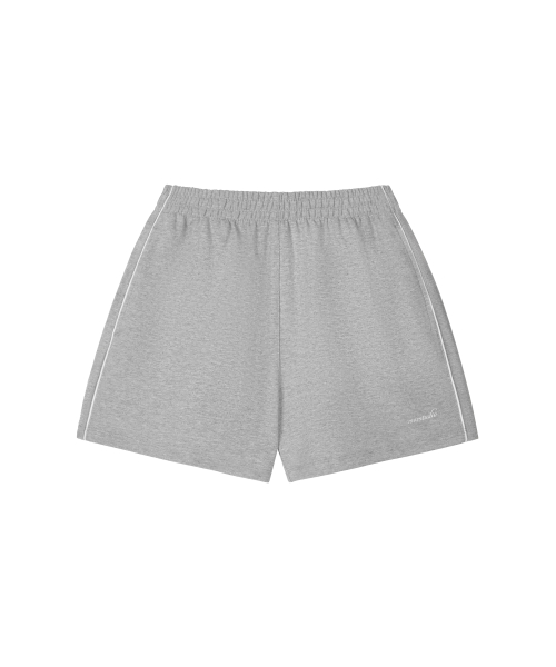 Женские трикотажные шорты 3" с кантом - Melange Gray