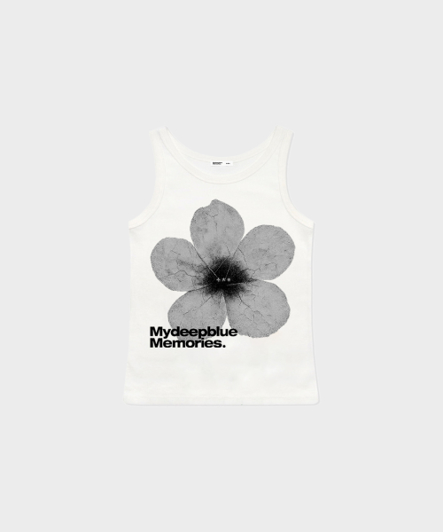 (W)WOMAN MM FLOWER SLEEVELESS #1 (BLACK)