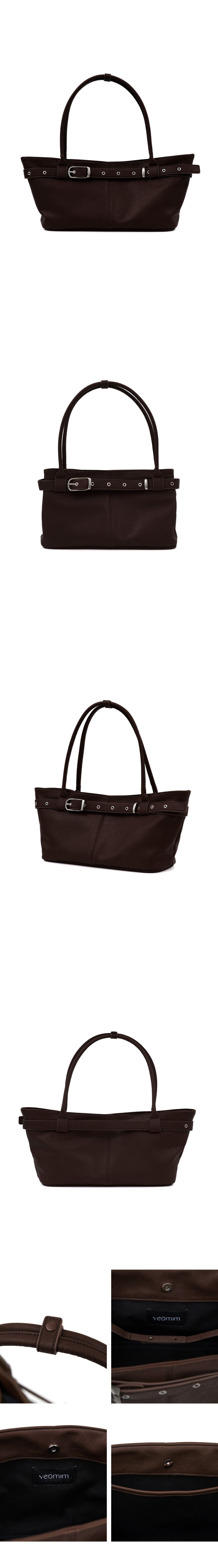 여밈(YEOMIM) belted boat bag (espresso) - 사이즈 & 후기 | 무신사