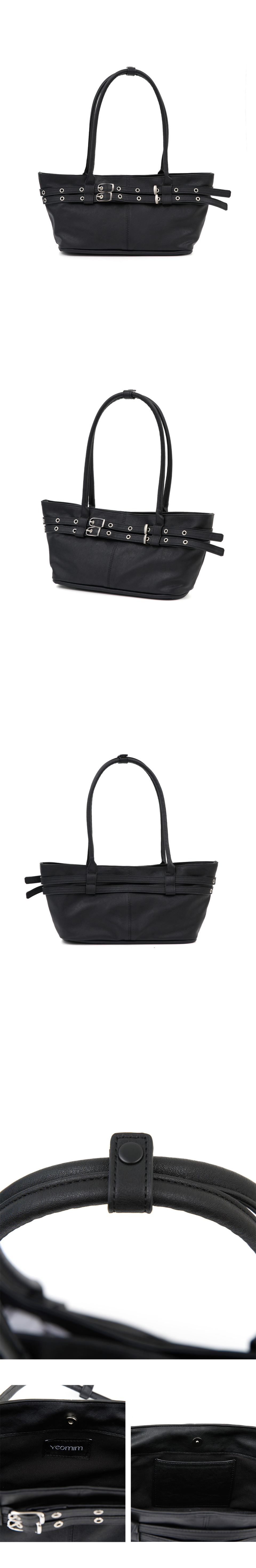 MINI BELTED BOAT BAG - 5 COLORS BLACK