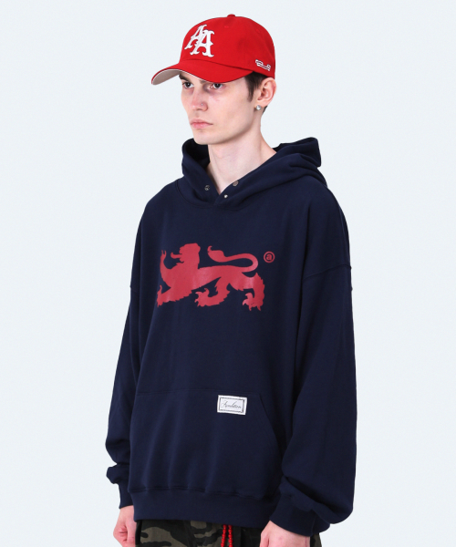 Винтажное худи с принтом (Navy)