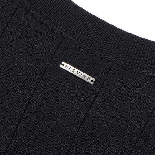 Вязаная футболка cable round neck muscle fit [Black]