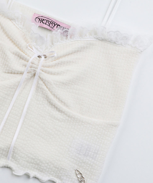 lace top warmer set - ivory