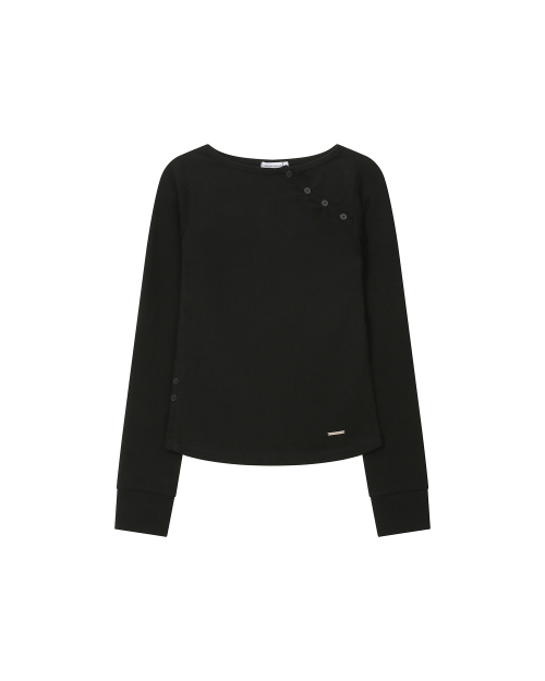 Slash кнопка long sleeves черная