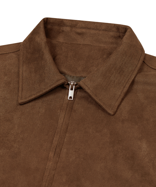 87-STAN009 Замшевый бомбер Standard Red Brown