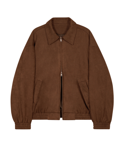 87-STAN009 Замшевый бомбер Standard Red Brown