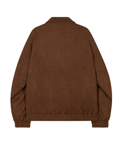 87-STAN009 Замшевый бомбер Standard Red Brown