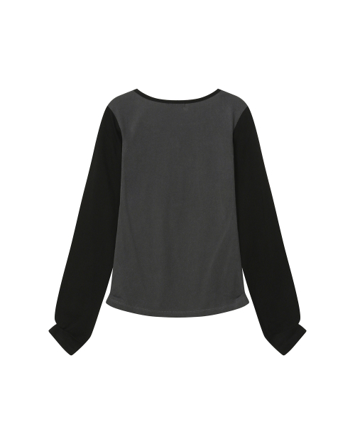 Henley вырез long sleeves CHARCOAL