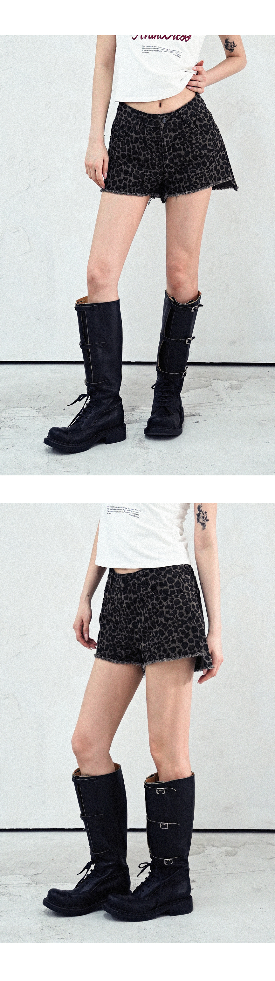 【Avandress】Rough Damage Denim Shorts LEOPARD MUSINSA | AVANDRESS Rough Damage Denim Shorts LEOPARD