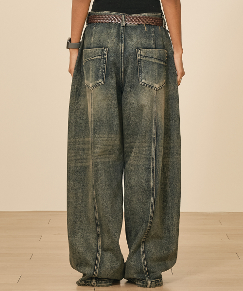 Широкие джинсы Diagonal (Sand Blue)