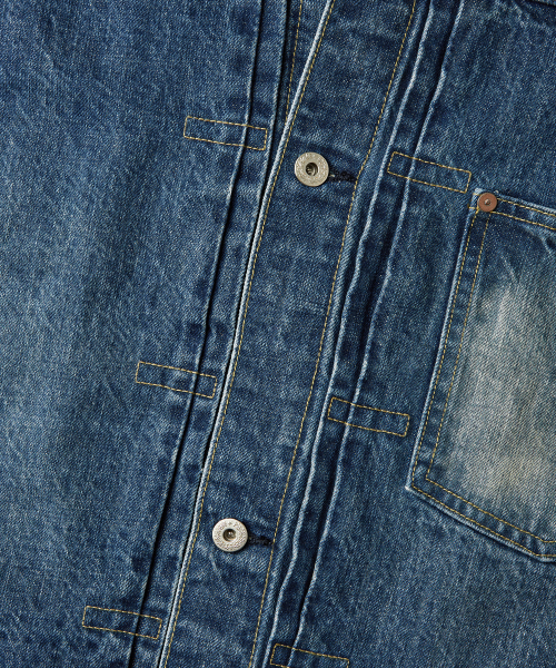 W.W. II SELVEDGE деним 1ST JACKET_MEDIUM BLUE