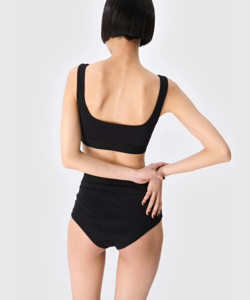 (W) Спортивный бра MOON LOGO STRETCHED JERSEY SPORT BRA BK99 BLACK