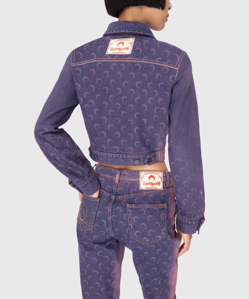 (W) Укороченная джинсовка MOON LASER DENIM CROPPED JACKET PU20 LAVENDER
