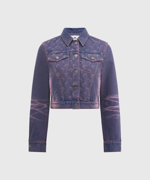 (W) Укороченная джинсовка MOON LASER DENIM CROPPED JACKET PU20 LAVENDER