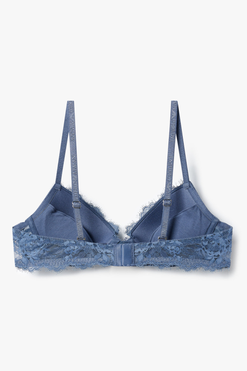 [EMPORIO ARMANI UNDERWEAR] Бюстгальтер пуш-ап с вышивкой Indigo 0825385526