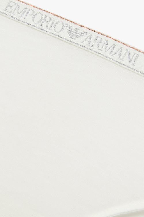 [EMPORIO ARMANI UNDERWEAR] Женские стринги из вискозы с металликом White 0825310504