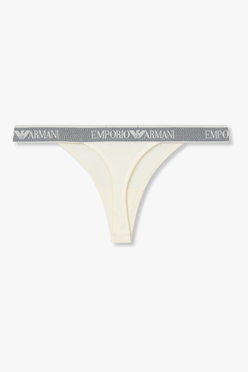 [EMPORIO ARMANI UNDERWEAR] Женские стринги с логотипом Ivory 0825310512