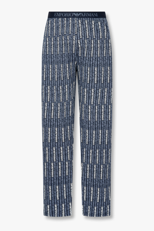 [EMPORIO ARMANI UNDERWEAR] Мужские домашние брюки с логотипом Navy 0815332006
