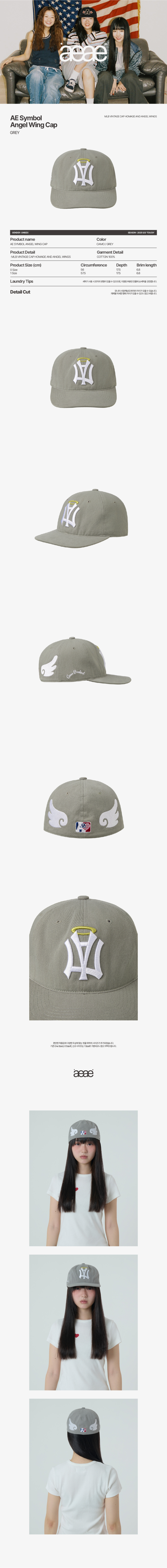 帽子 aeae AE SYMBOL ANGEL WING CAP gray AE SYMBOL ANGEL WING CAP [GREY] – aeae JAPAN