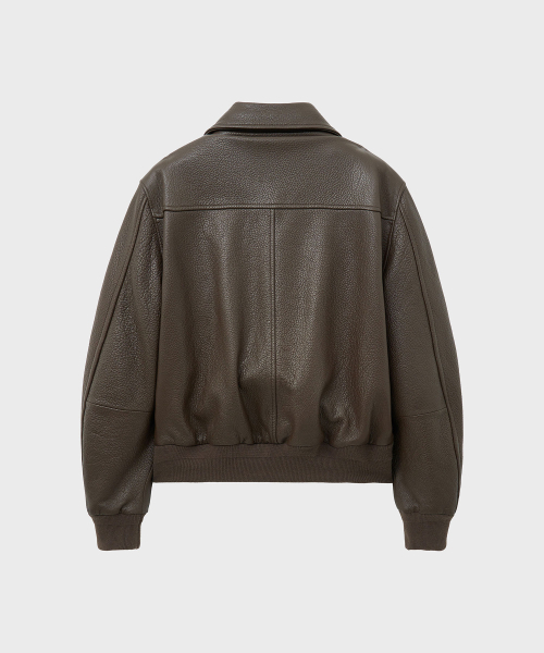 Кожаный блузон Goat Shrunken (Brown)