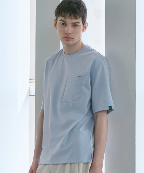 Футболка Cool Pima с карманом [Sky Blue]_ZF2TS111