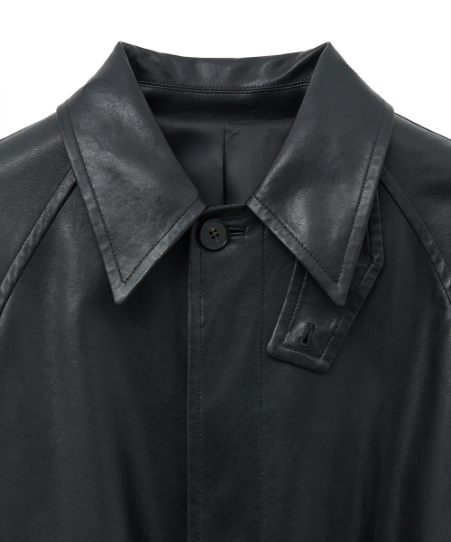 Пальто балмакаан из овечьей кожи (Black)