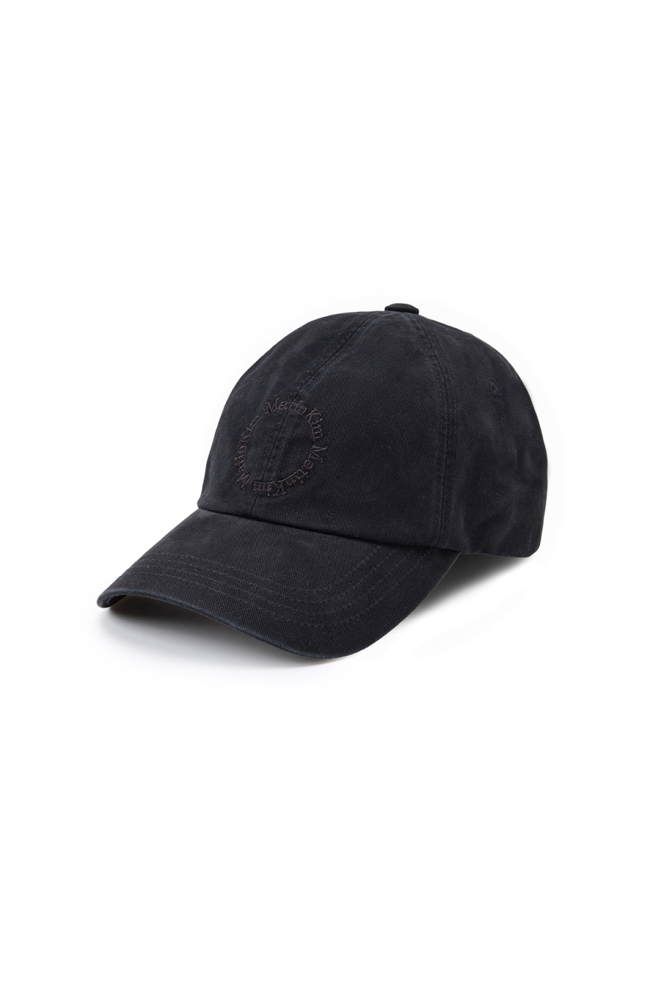 MUSINSA | MATIN KIM WASHED CIRCLE LOGO BALL CAP IN BLACK