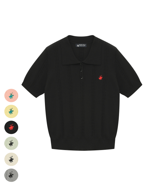 Женское поло фактурной вязки 6Color TK014