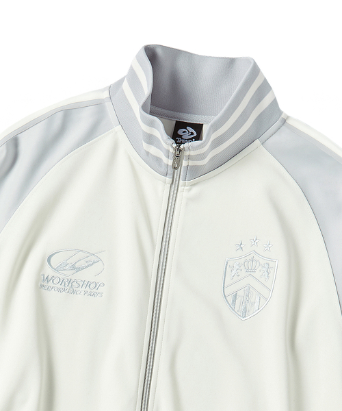 TRAVEL トラベル コmbination Raglan Jersey Track Jacket アイボリー 画像 5