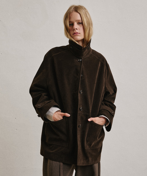 Замшевая куртка Sienna Half_DARK BROWN