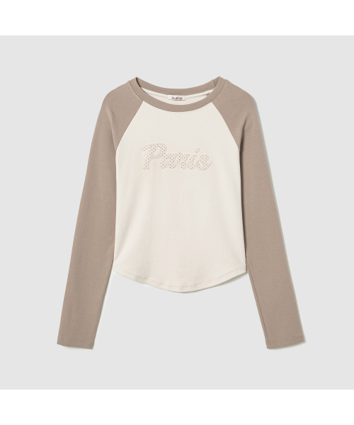 Реглан с надписью Paris Mocha Beige