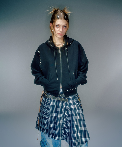 NOAH STUD HOOD ZIP-UP (3COLOR)