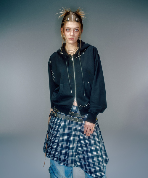 NOAH STUD HOOD ZIP-UP (3COLOR)