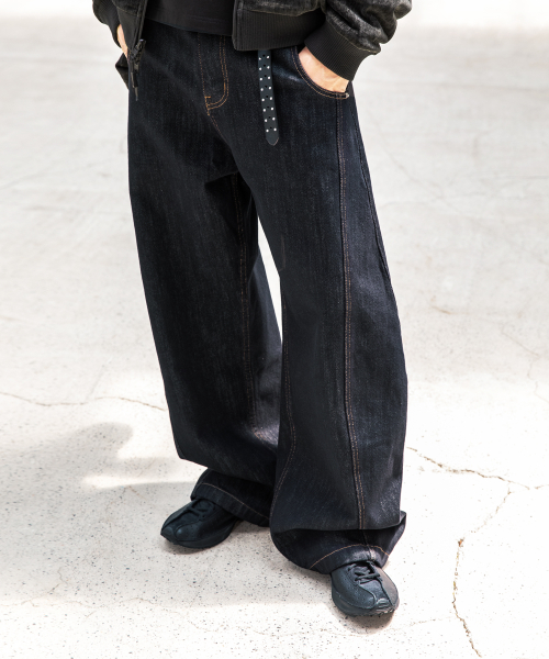 Luvo Twist Denim Pants [Nonfade Deep Indigo]