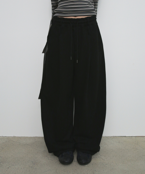 OVERFIT SWEAT PANTS_чёрный